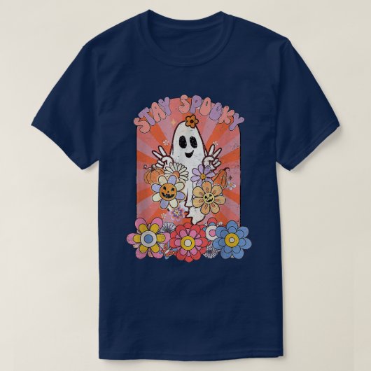 Blijf spoky, Halloween Hippie, Hallo Halloween Cos T-shirt (Design voorkant)