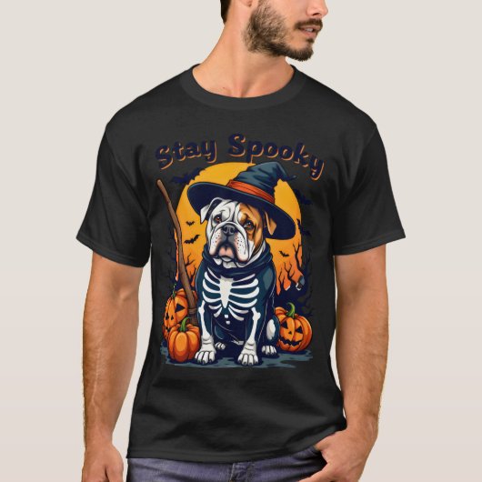 Blijf spooky 2024 Halloween vriend T-shirt (Voorkant)
