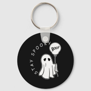 Blijf Spooky Boo Schattigee Ghost Halloween Spooky Sleutelhanger