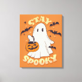 Blijf Spooky Ghost Canvas Afdruk (Voorkant)