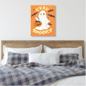 Blijf Spooky Ghost Canvas Afdruk (Insitu (Slaapkamer))