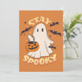 Blijf Spooky Ghost Kaart (Staand voorkant)