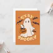 Blijf Spooky Ghost Kaart (Voorkant / Achterkant in situ)