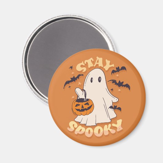 Blijf Spooky Ghost Magneet (Voorkant / Achterkant)