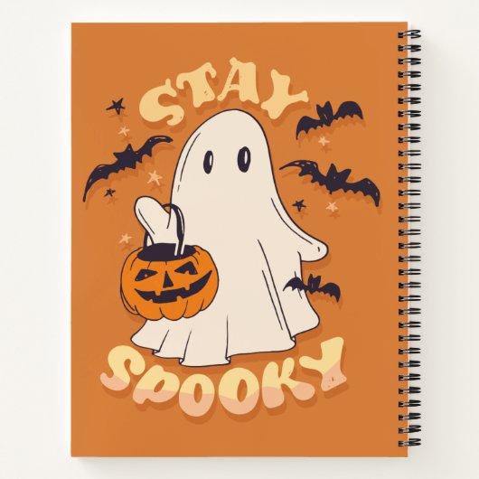Blijf Spooky Ghost Notitieboek (Achterkant)