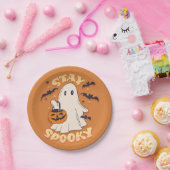 Blijf Spooky Ghost Papieren Bordje (Feest)
