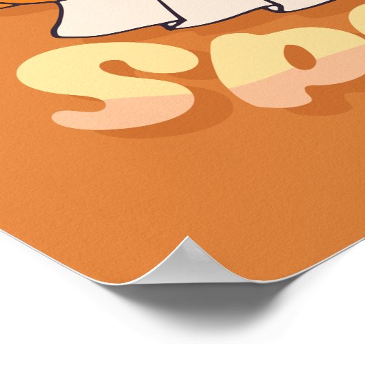 Blijf Spooky Ghost Poster (Hoek)