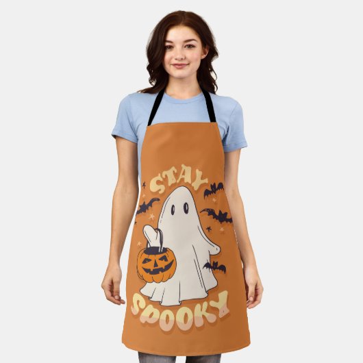 Blijf Spooky Ghost Schort (Gedragen)