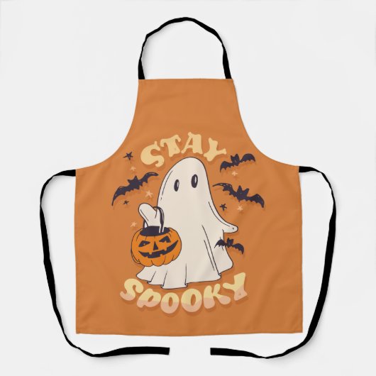 Blijf Spooky Ghost Schort (Voorkant)