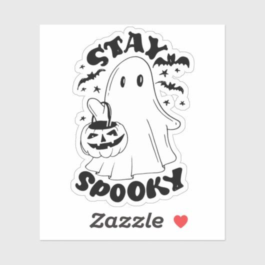 Blijf Spooky Ghost Sticker (Vel)