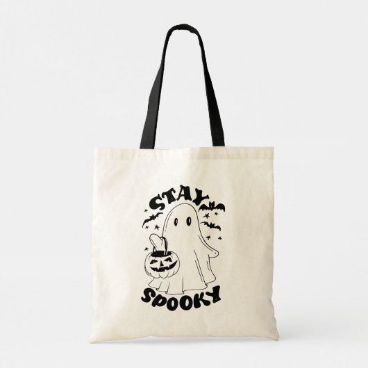 Blijf Spooky Ghost Tote Bag (Achterkant)