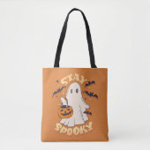 Blijf Spooky Ghost Tote Bag (Voorkant)