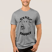 Blijf Spooky Ghost Tri-Blend Shirt (Voorkant)