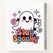 Blijf Spooky Groovy Ghost Retro Pastel Halloween Notitieboek (Achterkant)