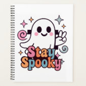 Blijf Spooky Groovy Ghost Retro Pastel Halloween Planner (Voorkant)