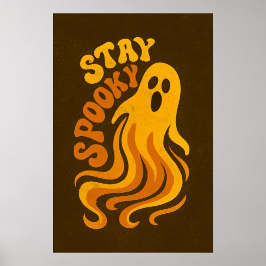 Blijf Spooky Halloween Ghost Poster (Voorkant)