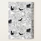 Blijf Spooky Halloween illustratie Notitieboek (Achterkant)