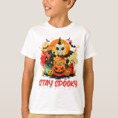 Blijf Spooky Halloween Kinder T-shirt (Voorkant)