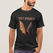 Blijf Spooky Halloween Nocturnal Bat T-shirt (Voorkant)