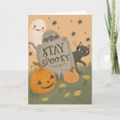 Blijf Spooky Halloween Note Kaart (Voorkant)