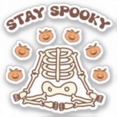 Blijf Spooky Halloween Retro Groovy Sticker (Voorkant)