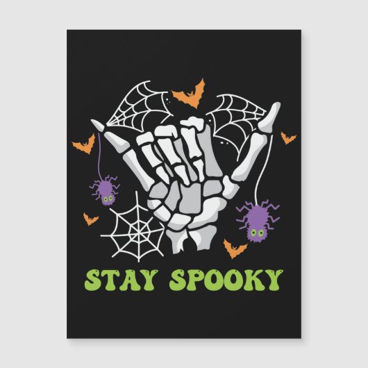 Blijf Spooky Halloween Skeleton Hand (Voorkant)