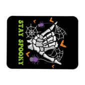 Blijf Spooky Halloween Skeleton Hand Magneet (Horizontaal)