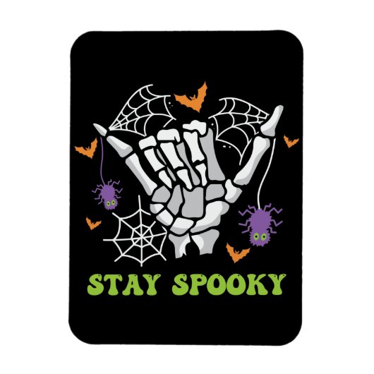 Blijf Spooky Halloween Skeleton Hand Magneet (Verticaal)