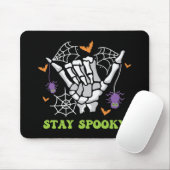 Blijf Spooky Halloween Skeleton Hand Muismat (Met muis)