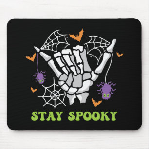 Blijf Spooky Halloween Skeleton Hand Muismat