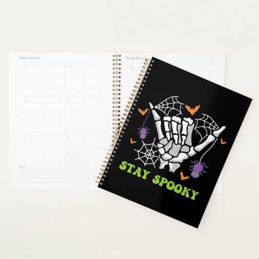 Blijf Spooky Halloween Skeleton Hand Planner (Display)