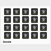 Blijf Spooky Halloween Skeleton Hand Vierkante Sticker (Vel)