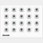 Blijf Spooky Halloween Spider Vierkante Sticker (Vel)