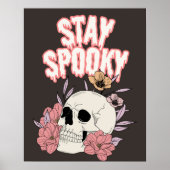 Blijf Spooky Halloween Theme Wall Art Decor Poster (Voorkant)
