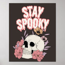 Blijf Spooky Halloween Theme Wall Art Decor Poster