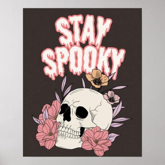 Blijf Spooky Halloween Theme Wall Art Decor Poster (Voorkant)