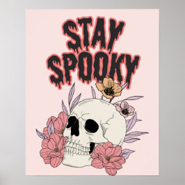Blijf Spooky Halloween Theme Wall Art Decor Poster
