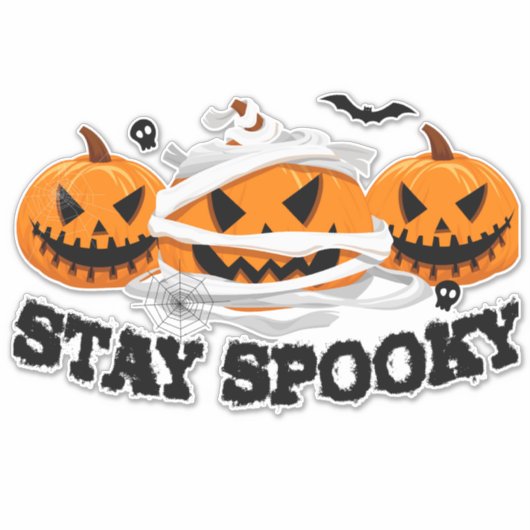 Blijf spooky Jack-O-Lanterns Sticker (Voorkant)
