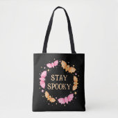 Blijf Spooky Leuke Vleermuizen Pastel Halloween Tote Bag (Voorkant)