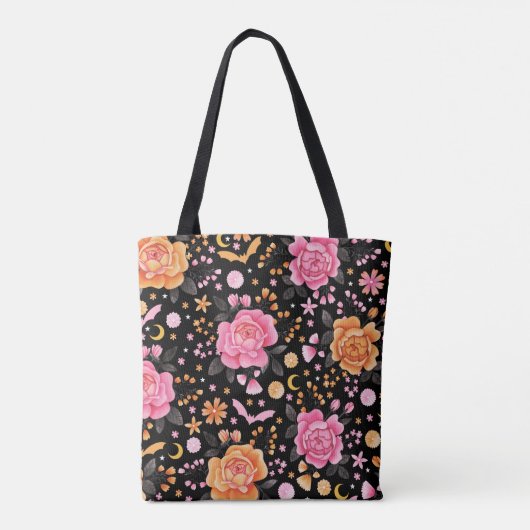 Blijf Spooky Leuke Vleermuizen Pastel Halloween Tote Bag (Achterkant)