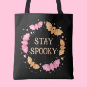 Blijf Spooky Leuke Vleermuizen Pastel Halloween Tote Bag
