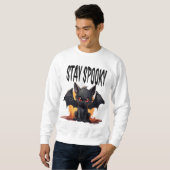 Blijf spooky mannen en jongeren sweatshirt (Voorkant volledig)