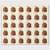 Blijf Spooky Pumpkin met kaarsen Cadeaupapier (Vlak)