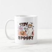 Blijf Spooky retro groovy Halloween Koffiemok (Links)