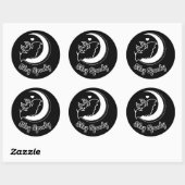Blijf Spooky Ronde Sticker zwart (Vel)