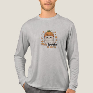 Blijf Spooky & Schattig Halloween Pompoen Hoed Kat Tri-Blend Shirt