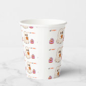 Blijf Spooky Schattige Ghost & Pumpkin Halloween P Papieren Bekers (Rechts)