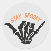 Blijf Spooky Skeleton Hand Sticker