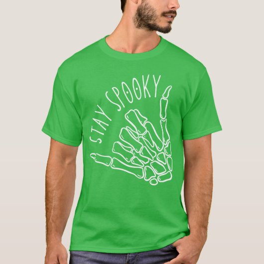 Blijf spooky voor Halloween grappig T-shirt (Voorkant)