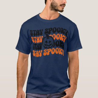 Blijf SpookyGroovy Retro HalloweenSpooky Vibes 182 T-shirt